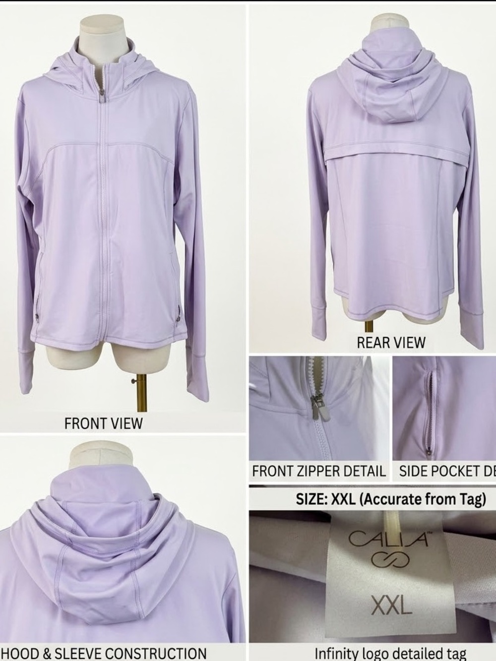 CALIA by Carrie Underwood Women’s Lavender Hooded Zip Jacket